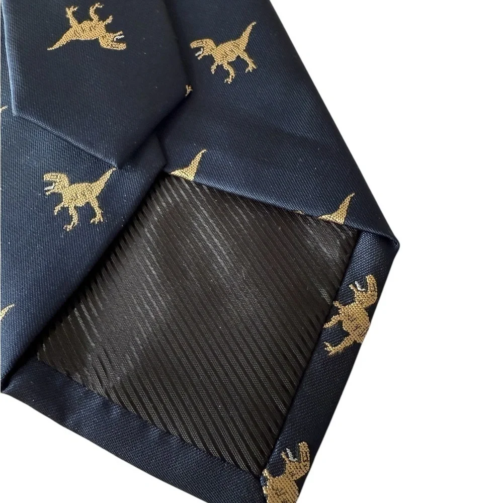 Barry Wang Men’s 60 x 3.5 in Tie Matching Pocket  Square Navy Blue Italy NWT